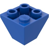 Lego kostka (kostička) 2x2 úhel 45° šikmá roh invertovaná, modrá (367623, 4101706, 4240166)